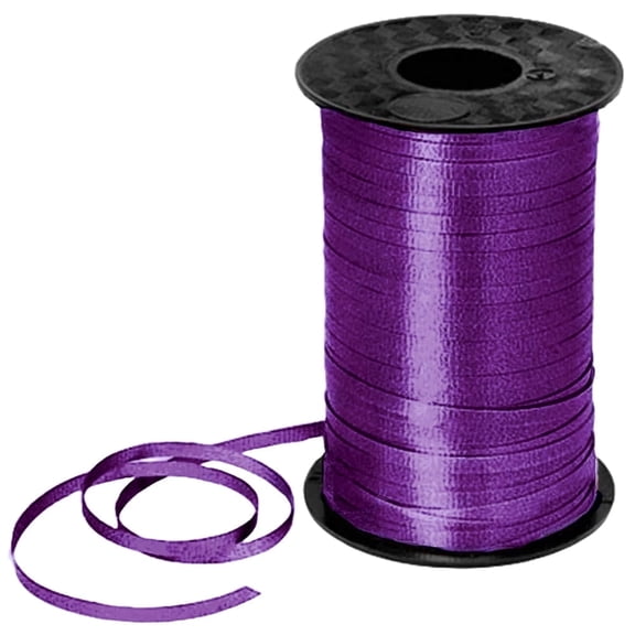 PMU 500 Yards x 3/16in Purple Crimped Curling Ribbon String for Gift Wrapping Ribbon Balloon String Birthday Celebration Party Presents Decor, Festival Art Craft Accessories (1-500 Yard Rolls)
