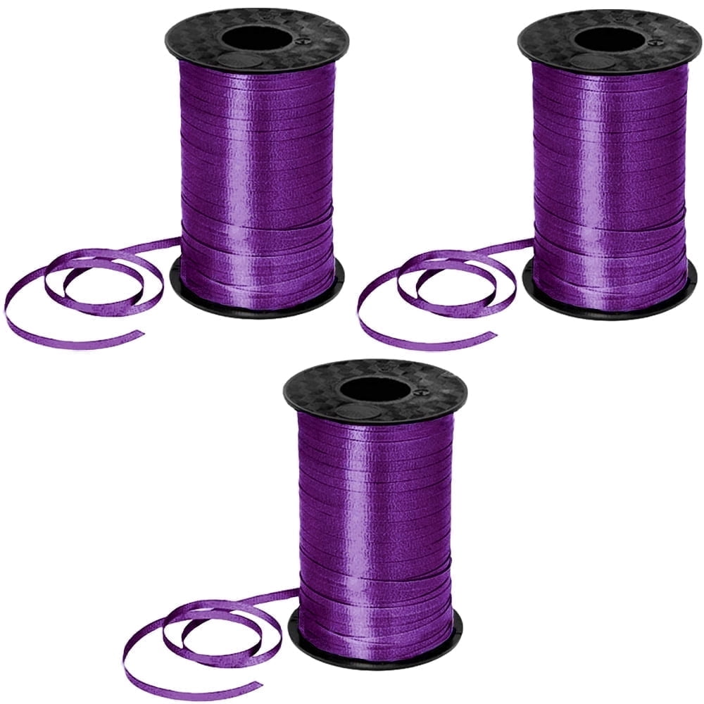 PMU 1500 Yards x 3/16in Purple Crimped Curling Ribbon String for Gift ...