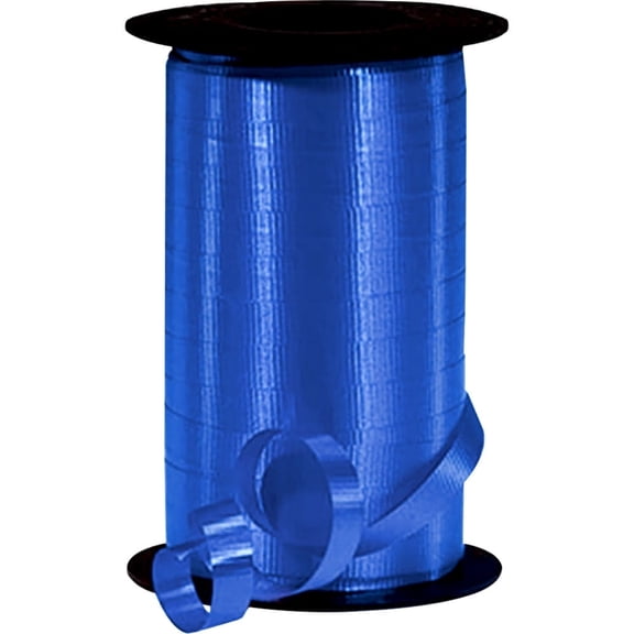 PMU 250 Yards x 3/8in Royal Blue Crimped Curling Ribbon String for Gift Wrapping Ribbon Balloon String Birthday Celebration Party Presents Decor, Festival Art Craft Accessories (1-250 Yard Rolls)