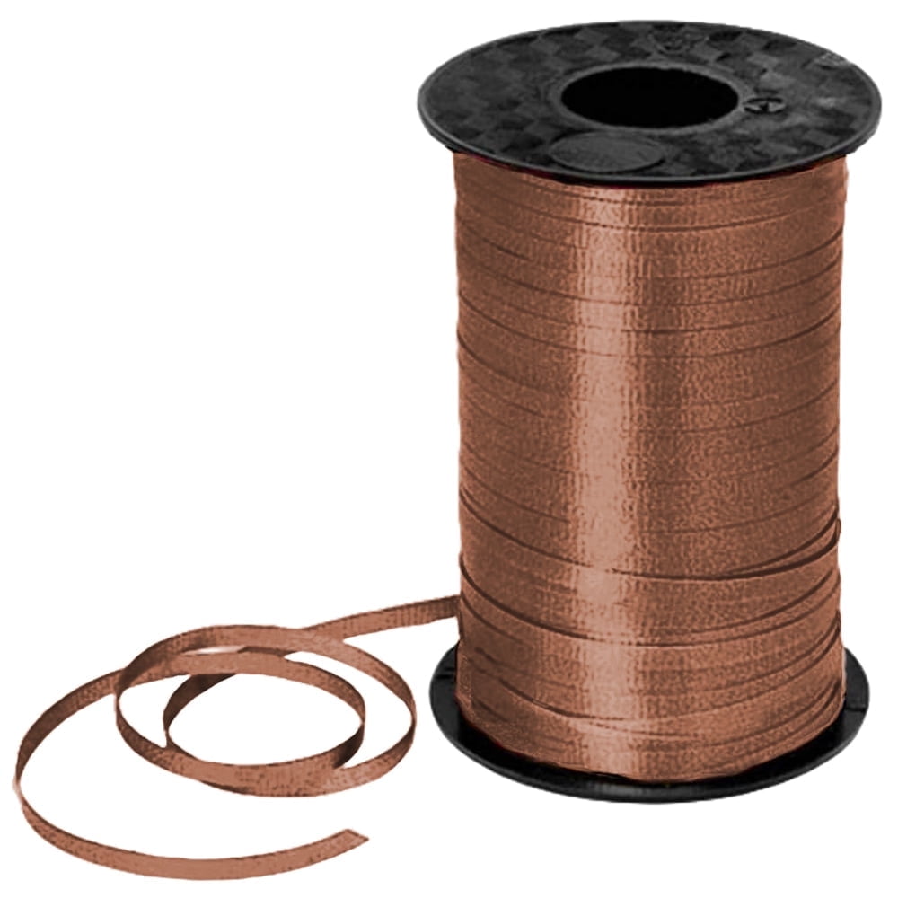 PMU 500 Yards x 3/16in Chocolate Brown Crimped Curling Ribbon String ...