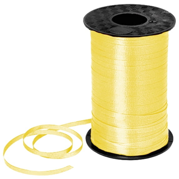 Yellow Curly Ribbon PMU Curling Ribbon - Crimped Texture Curling Ribbons for Gift Box ...