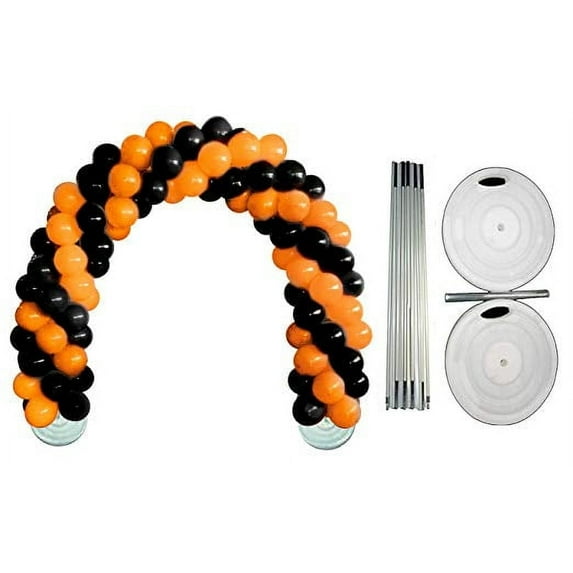 PMU DIY Professional Balloon Arch Deluxe Kit (Halloween Orange and Black) Balloon Garland for Party Decoration, Decoration Kit for Birthday Party, Wedding, Graduation, Baby Shower (41690-61646) Pkg/1
