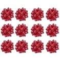 thumbnail image 1 of PMU Decorative Confetti Gift Bows 4-1/4 Inch Large Metallic Red (12/Pkg) Pkg/1, 1 of 4