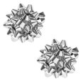 thumbnail image 1 of PMU Decorative Confetti Gift Bows 6 Inch 35 Loops Metallic Silver (2/Pkg) Pkg/1, 1 of 1