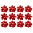 thumbnail image 1 of PMU Decorative Star Gift Bows 3-3/4 Inch Medium Metallic Red (12/Pkg) Pkg/1, 1 of 7