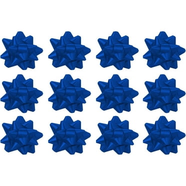 PMU Decorative Star Gift Bows 3-3/4 Inch Medium Royal Blue (12/Pkg) Pkg/1