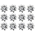 thumbnail image 1 of PMU Decorative Star Gift Bows Small 2in Metallic Silver (12/Pkg) Pkg/1, 1 of 8