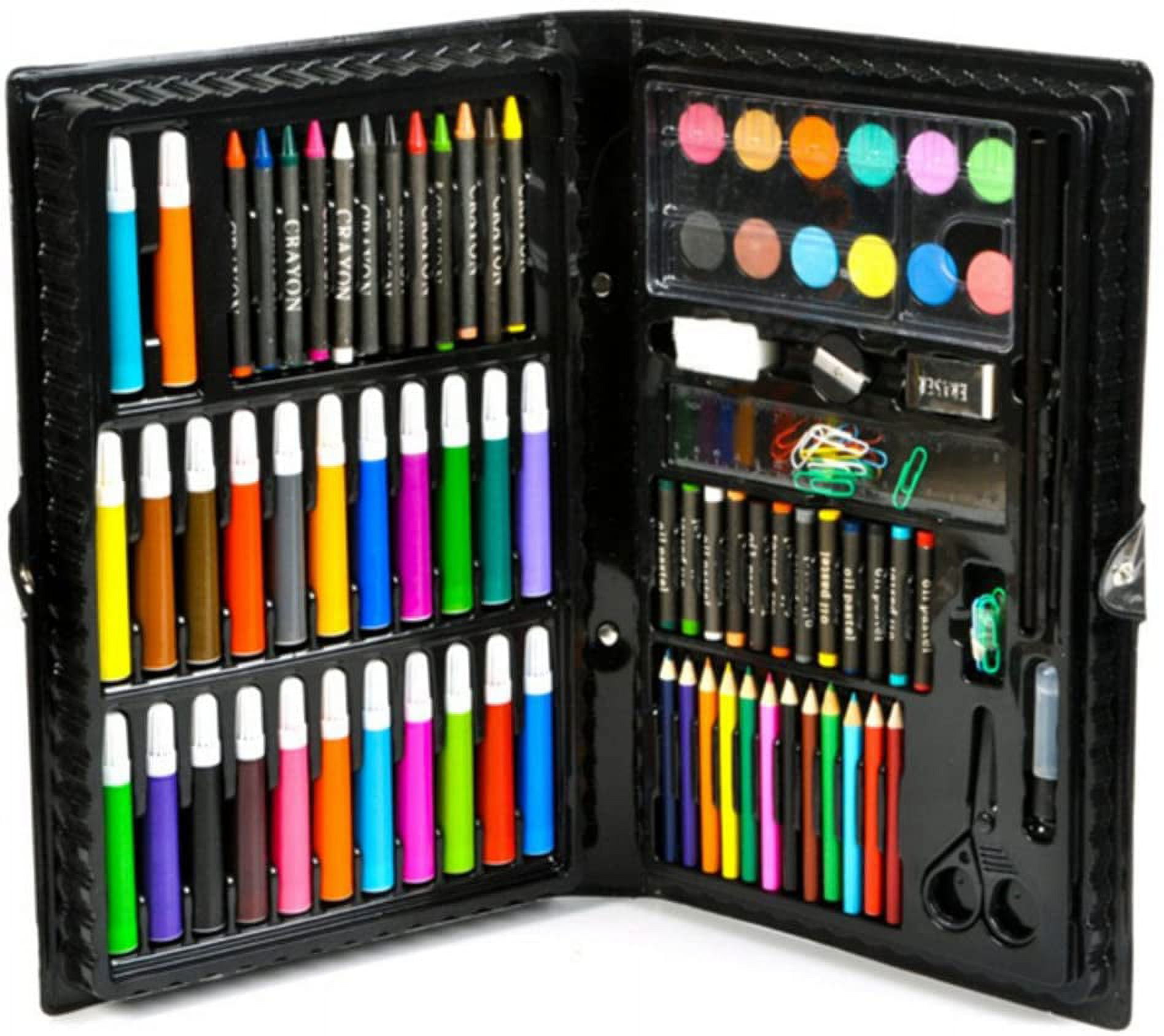 PMU Deluxe 101 Piece Art Set with Markers Crayons and Paint Pkg/1