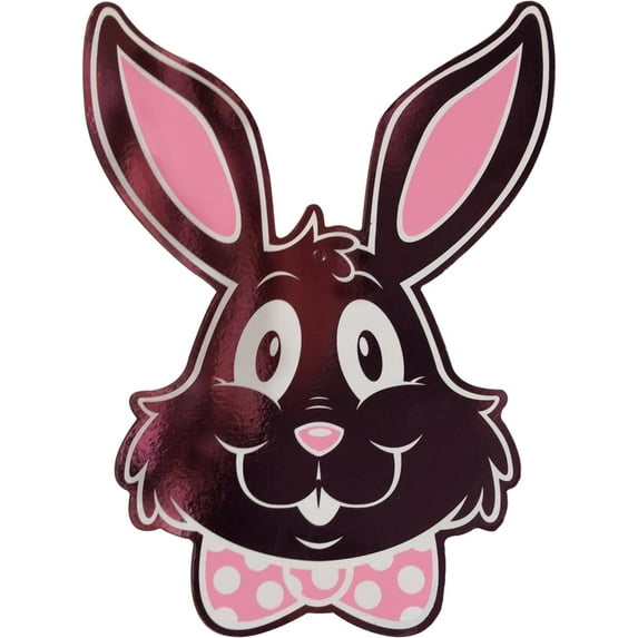 PMU Easter Celebrations Foil Bunny Silhouettes Pink 15 Inch Printed 2 Sides - Party Decoration and Accesories (1/pkg) Pkg/1