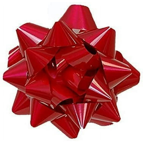 PMU Extra Large Gift Bow 13 Inch Red Metallic Mega Bow for Cars, Birthday Presents, Christmas Presents, Large Gift Wrapping Pkg/12