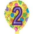 thumbnail image 1 of PMU Foiltex 18 Inch Number 2 Latex Shape Bright Party Decoration Balloons Pkg/10, 1 of 1