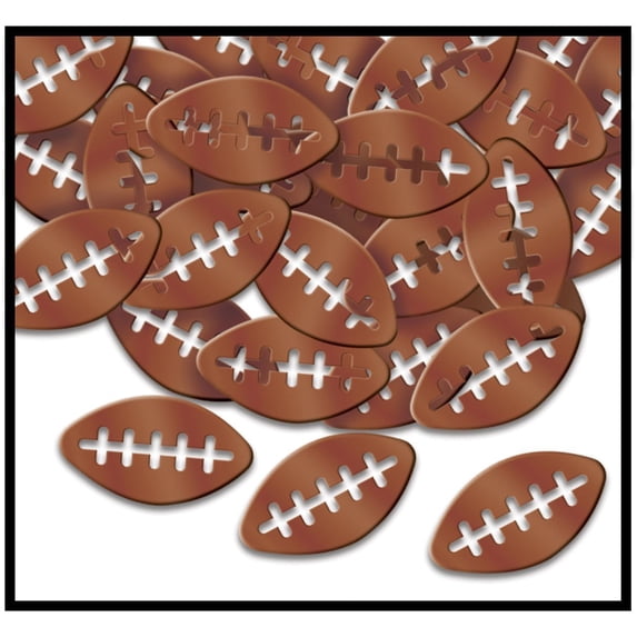PMU Football Decorations - Fanci-Fetti Footballs Super Bowl Party Confetti 1oz per Pack Sports Theme Party Accessories (6/pkg) Pkg/1
