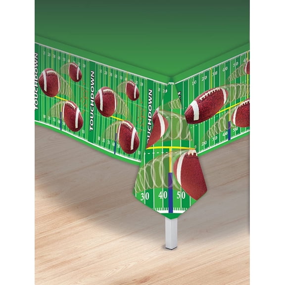 PMU Football Decorations - Party Tablecover 54in x 108in Super Bowl Sports Theme Party Decoration Indoor/Outdoor Accessories (1/Pkg) Pkg/1