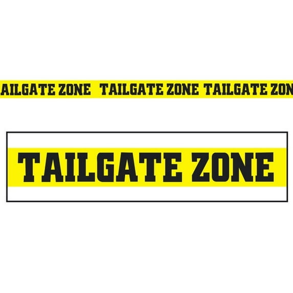 PMU Football Decorations - Tailgate Zone Party Tape 3in x 20ft Super Bowl Party Supplies Sports Theme Party Accessories Indoor/Outdoor Decoration (1/pkg) Pkg/1