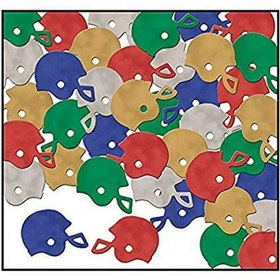 PMU Football Party Supplies and Decorations - Confetti Helmets 1oz pack Super Bowl Party Sports Football Indoor/Outdoor Decorations (3/pkg) Pkg/1