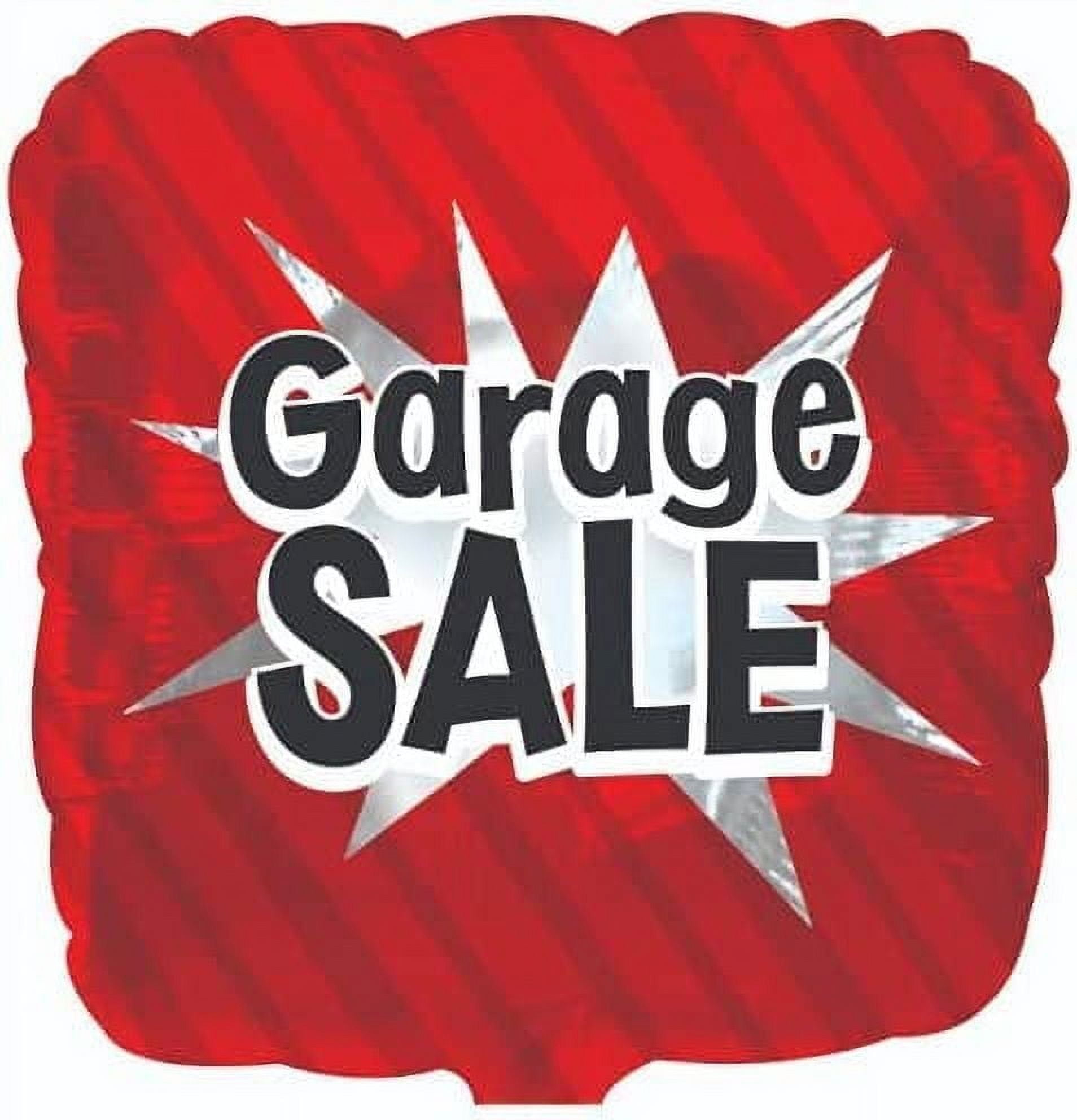 PMU Garage Sale Square Shaped 18 Inch Mylar-Foil Balloon Pkg/1