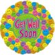 thumbnail image 1 of PMU Get Well Soon Balloon 18 inch, Un-inflated Message Balloon, foil Balloon, Party Supplies, Mylar Balloon Pkg/5, 1 of 1