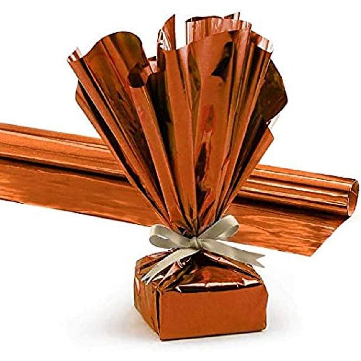 Gifts Rool PMU Gift Wrap Mylar Roll Metallic Orange 2-sided, 48 Inches X 100 Ft ...