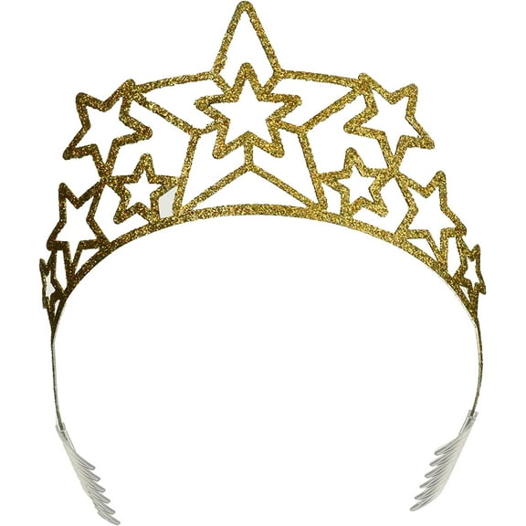 PMU Glittered Metal Star Tiara Pkg/1