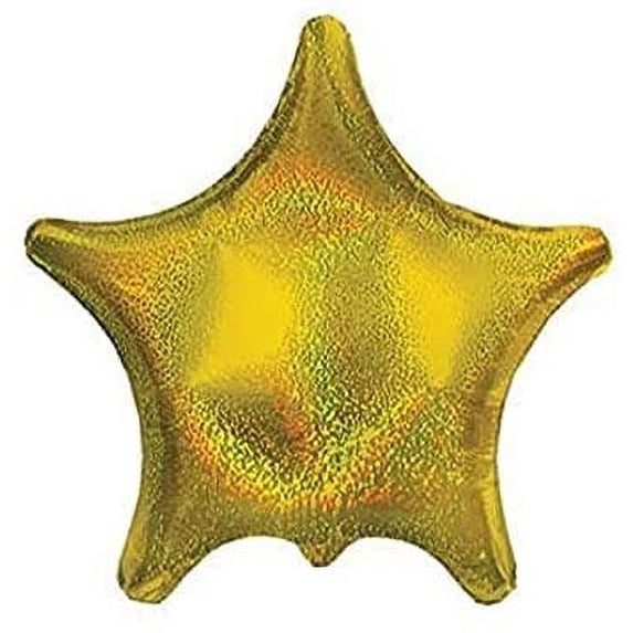 PMU Gold Dazzleloon Star 22 Inch Mylar Balloon Pkg/25