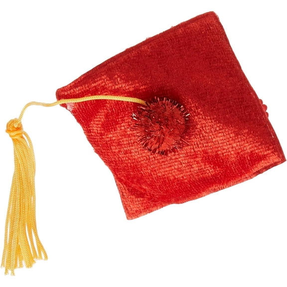 PMU Grad Cap Hair Clip (Red) Party Accessory Pkg/1