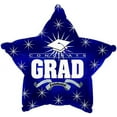 thumbnail image 1 of PMU Grad Congrats Star 18in Mylar Balloon Navy Pkg/5, 1 of 7
