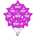 thumbnail image 1 of PMU Grad Congrats Star 18in Mylar Balloon Hot Pink Pkg/25, 1 of 6