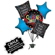 PMU Grad U Roc! Balloon Bouquet Blue 5/pkg Pkg/1