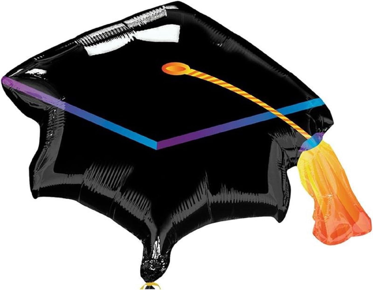 PMU Graduation 31 Inch Black Graduation Cap Mylar Foil Balloons Pkg/10