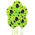thumbnail image 1 of PMU 25 Pcs Graduation Balloons PartyTex 11 inch Premium Lime Green with All-Over Print Black Grad Caps-Confetti and Streamers Graduation Party Decorations, 1 of 7