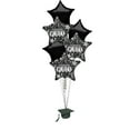thumbnail image 1 of PMU Graduation Bouquet with (3) 18 Inch Congrats Grad Star & (3) 22 Inch Solid Star Shape Black Mylar Balloons Pkg/6, 1 of 8