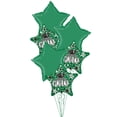 thumbnail image 1 of PMU Graduation Bouquet with (3) 18 Inch Congrats Grad Star & (3) 22 Inch Solid Star Shape Green Mylar Balloons Pkg/6, 1 of 1