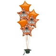 thumbnail image 1 of PMU Graduation Bouquet with (3) 18 Inch Congrats Grad Star & (3) 22 Inch Solid Star Shape Orange Mylar Balloons Pkg/6, 1 of 8