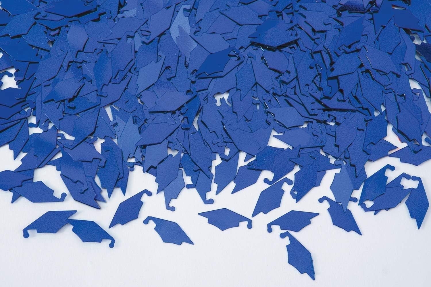 PMU Graduation Confetti Grad Cap 0.5 oz Royal Blue Grad Confetti Table Decorations, Graduation Party Decor