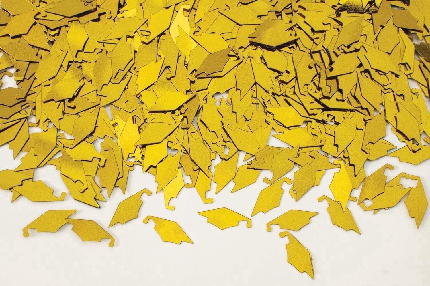 PMU Graduation Confetti Grad Cap 0.5 oz Gold Grad Confetti Table Decorations, Graduation Party Decor