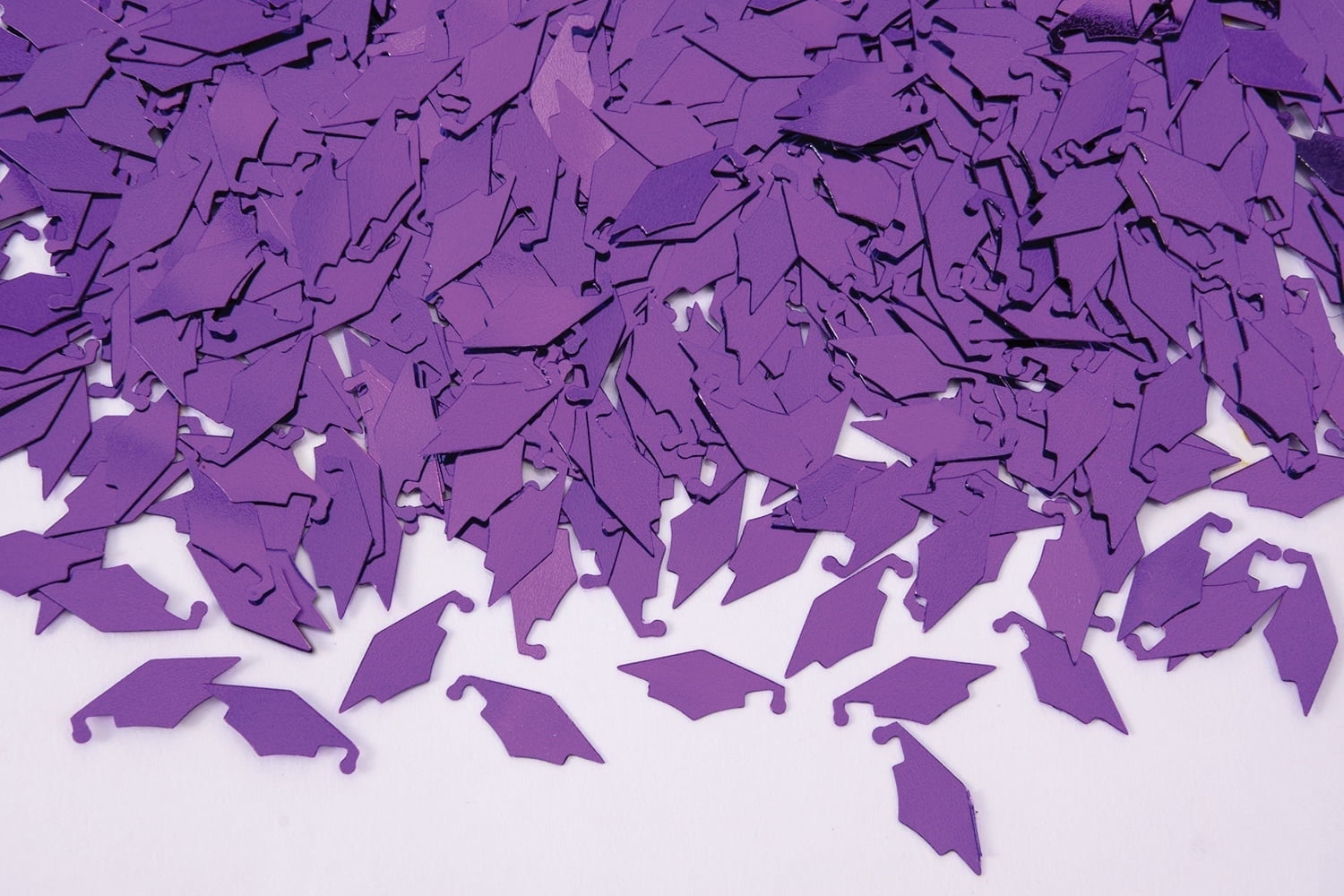 PMU Graduation Confetti Grad Cap 12 Pack, 0.5 oz Purple Grad Confetti Table Decorations, Graduation Party Decor