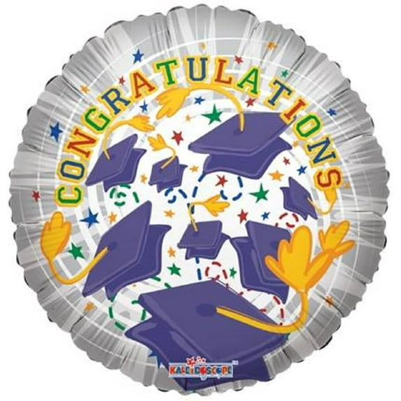 PMU Graduation "Congrarulation" Grad Balloons 18in Mylar Balloon Pkg/5