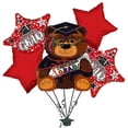 thumbnail image 1 of PMU Congrats Grad Balloon Bouquet | Graduation Decoration Mylar Balloons | Celebrate Success with Vibrant Graduation Balloons | Congrats Grad Big Bear Balloon Bouquet Red (5/pkg) Pkg/1, 1 of 7