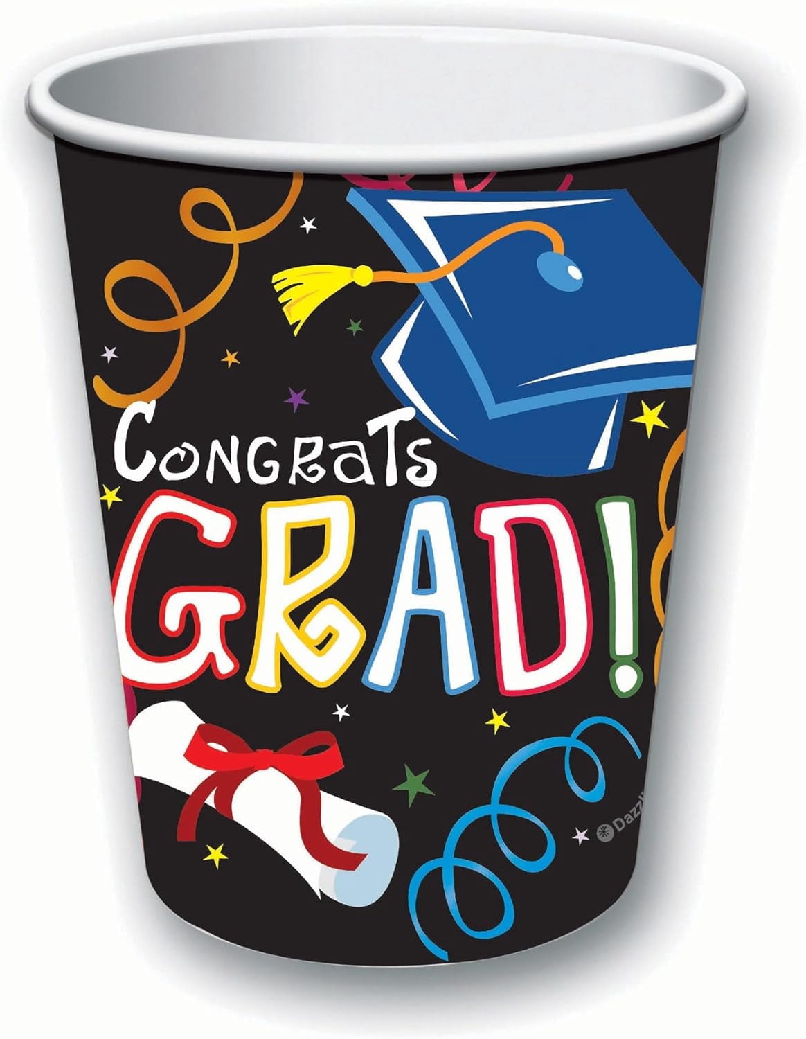 PMU Graduation "Congrats Grad!" Cups 9oz - Graduation Celebration Tableware and Party Accessories (8/Pkg) Pkg/1