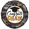thumbnail image 1 of PMU Graduation Congrats Grad Silver & Gold 18 Inch Mylar Balloon Pkg/1, 1 of 3