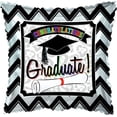 thumbnail image 1 of PMU Graduation "Congratulations Graduate" Chevron Square 18in Mylar Balloon Pkg/5, 1 of 1