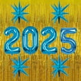 thumbnail image 1 of PMU 12 Pc Set Graduation Decorations | Number Balloons 2025 Royal Blue with Gold Curtain Backdrop and Star Mylar | 2025 Graduation Party Decorations | Party Supplies, 1 of 1
