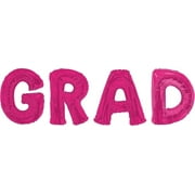PMU Graduation Grad Balloon Banner Set for Grad Party 34 Inch Hot Pink Graduation 2025 Party Decoration Supplies