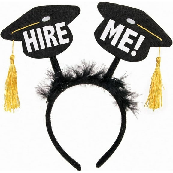 PMU Graduation "Hire Me! Headband Bopper - Graduation Wearable Party Costume, Photo Props, Decoration and Accessories (1/Pkg) Pkg/1