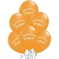 thumbnail image 1 of PMU Graduation Script Balloons 11 Inch Premium PartyTex Orange Latex (12/Pkg) Pkg/1, 1 of 7