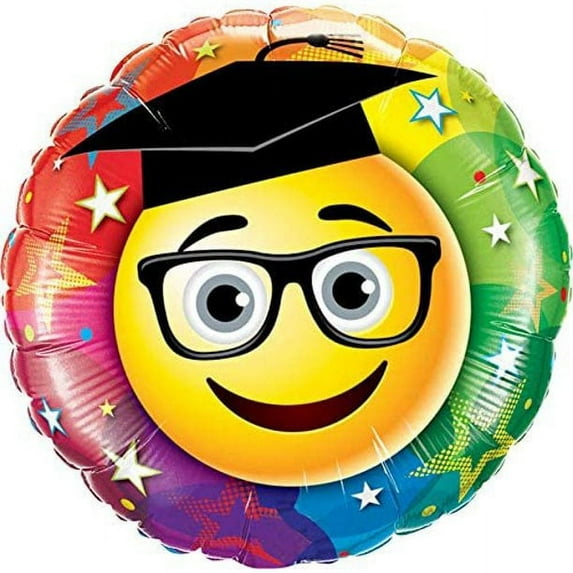 PMU Graduation Smiley Graduate 18 Inch Mylar Foil Balloon Pkg/1