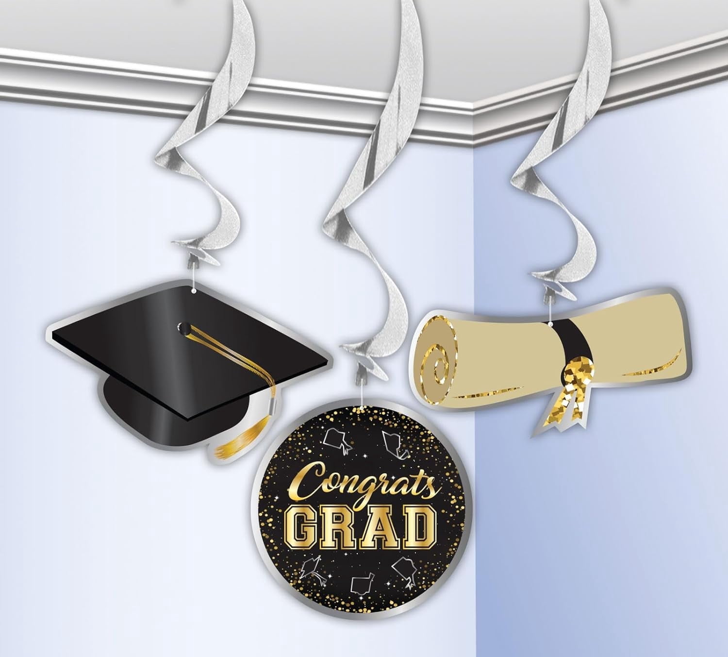 PMU Graduation Swirl Hanging Decor Graduation Celebration Hanging Decor ...