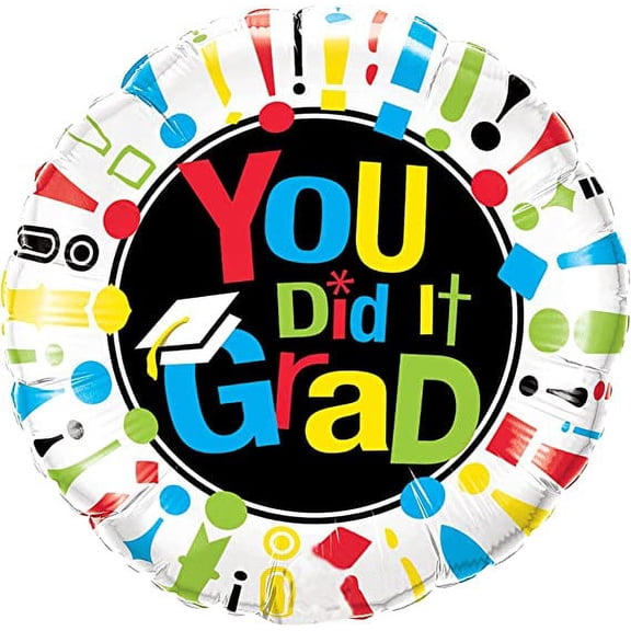 PMU Graduation You Did It Grad 18 Inch Mylar-Foil Balloon Pkg/1