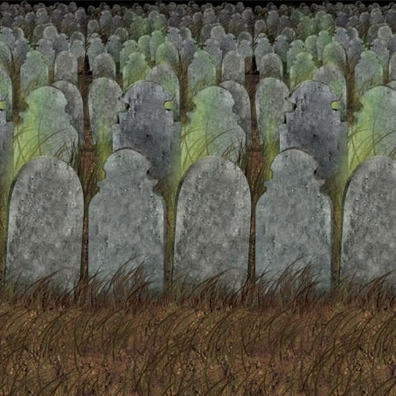 PMU Graveyard Backdrop Insta-theme Decorations Pkg/1