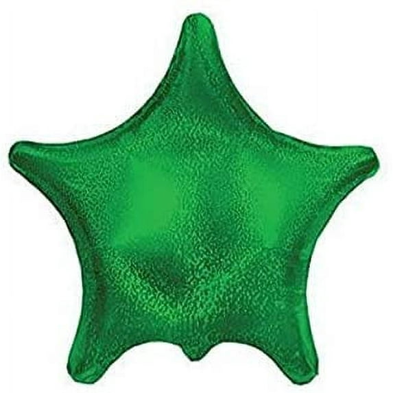 PMU Green Dazzleloon Star 22 Inch Mylar Balloon Pkg/5
